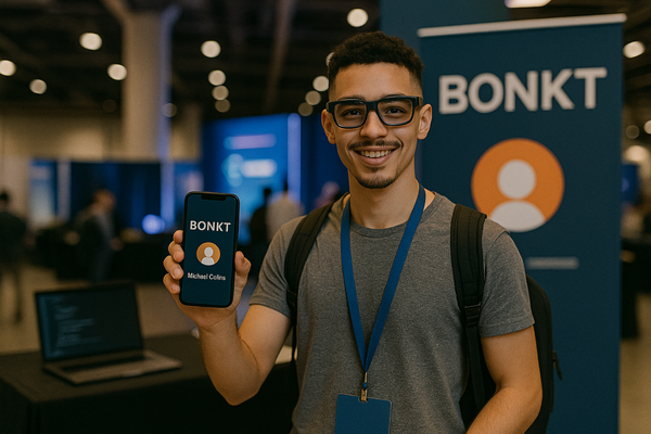Tech Enthusiast Showcasing BONKT at Innovation Event.png